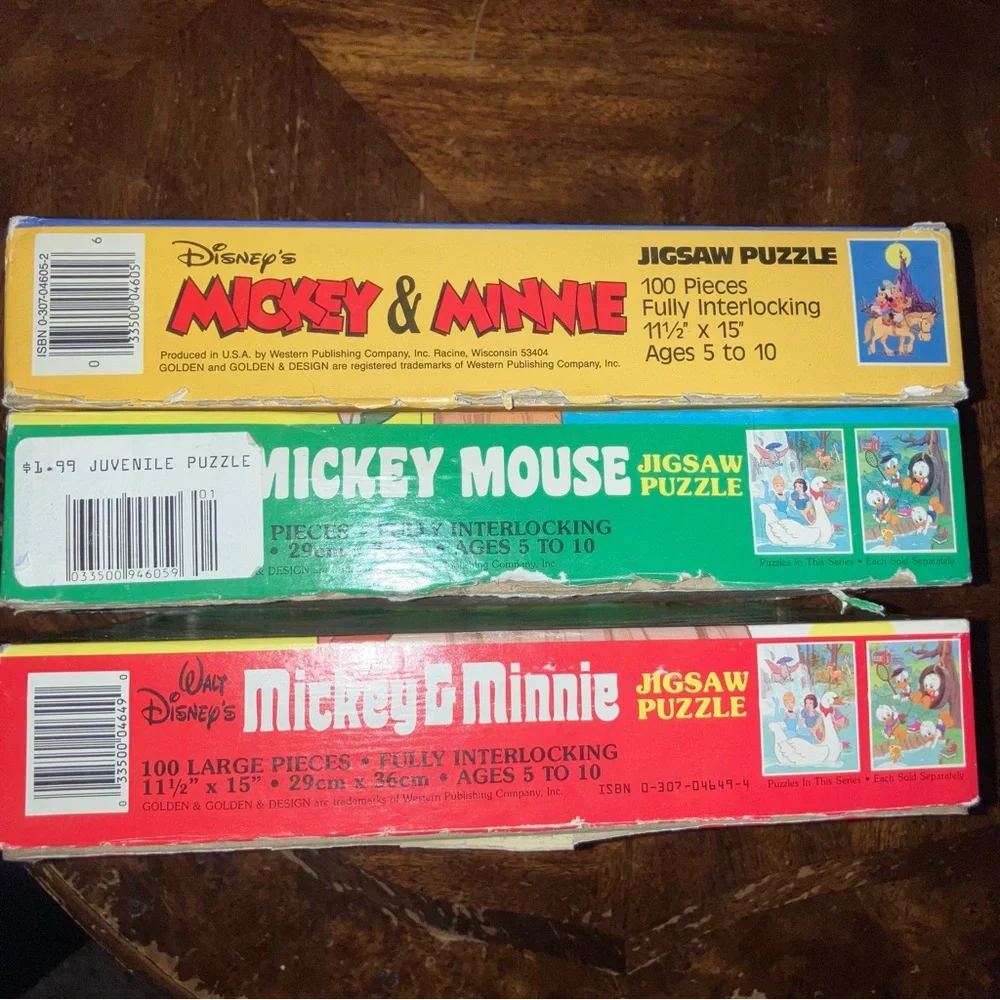 1986 Disney Mickey & Minnie‎ Mouse Puzzle Set